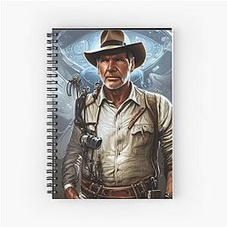 Harrison Ford as Indy Portrait Spiral Notebook