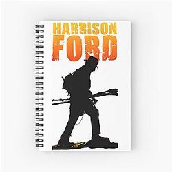 Harrison Ford themed graphic design spiral notebook