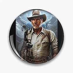 Harrison Ford as Indiana Jones Portrait Pin