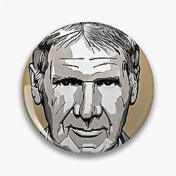 sketch of Harrison Ford pin