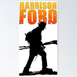 Harrison Ford themed graphic design by Iron Palette Poster