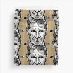 Sketched Harrison Ford Duvet Cover