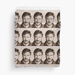Harrison Ford Sepia Duvet Cover