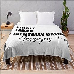 Mentally Dating Harrison Ford Throw Blanket