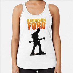Harrison Ford Themed Graphic Design Racerback Tank Top by Ironpalette