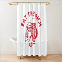 Eat The Rich Doner Kebab Karl Marx Socialist Hasan Piker Shower Curtain