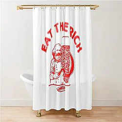 Eat The Rich Doner Kebab Karl Marx Socialist Hasan Piker Shower Curtain