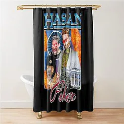 Vintage Journalist Hasan Piker Game Shower Curtain