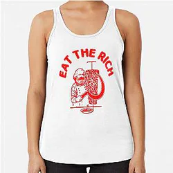 Eat The Rich Döner Kebab Karl Marx Socialist Hasan Piker Racerback Tank Top