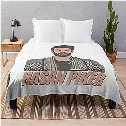 Hasan Piker Artwork Throw Blanket