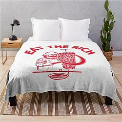 Eat The Rich Doner Kebab Karl Marx Socialist Hasan Piker Throw Blanket