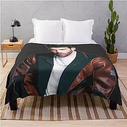 Hasan Piker In Coat Throw Blanket