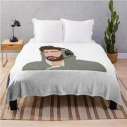 Awesome Hasan Piker Tubbo Journalist Retro Style Throw Blanket