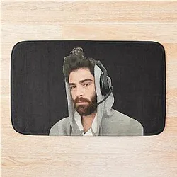 Hasan Piker Wearing Headphones & Bath Mat