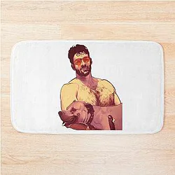 Retro Style Hasan Piker Cute Journalist Bath Mat