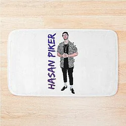 Handsome Gaming Hasan Piker Journalist Retro Style Bath Mat