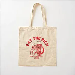 Eat The Rich Döner Kebab Karl Marx Socialist Hasan Piker Cotton Tote Bag