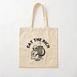 Eat The Rich Doner Döner Kebab Karl Marx Socialist Hasan Piker Cotton Tote Bag