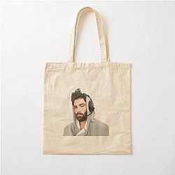 Hasan Piker Wearing Headphones Cotton Tote Bag