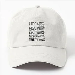 Cute Hasan Piker Liar Dude Sign Typography Dad Hat