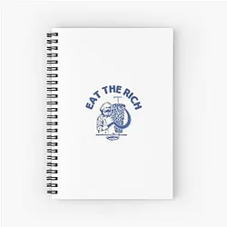 Eat the Rich Döner Kebab Karl Marx Socialist Hasan Piker Spiral Notebook