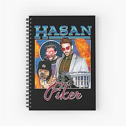 Retro Style Hasan Piker Tubbo Spiral Notebook