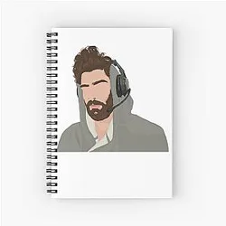Hasan Piker Tubbo Journalist Retro Style Spiral Notebook