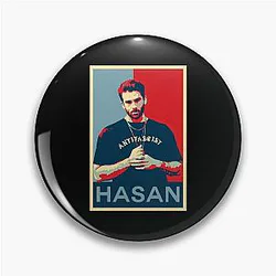 Vintge Hasan Piker Twitch Streamer Awesome Game Pin