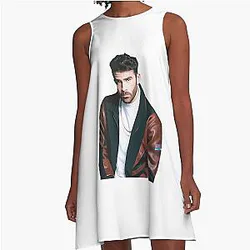 Graphic Hasan Piker In A-Line Dress