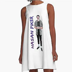Handsome Gaming Hasan Piker Edition Retro Style A Line Dress