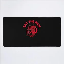 Eat The Rich Kebab Karl Marx Socialist Hasan Piker Desk Mat