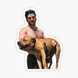 Hasan Piker and a happy dog Sticker