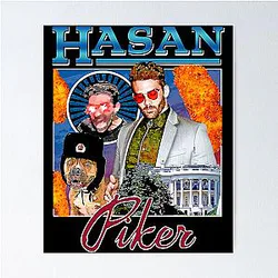 Hasan Piker Vintage Journalist Game Poster