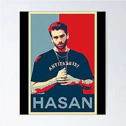 Vintage Hasan Piker Twitch streamer Awesome Game Poster