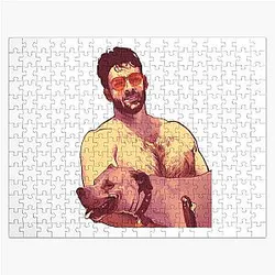 Retro Style Hasan Piker Journalist Awesome Jigsaw Puzzle