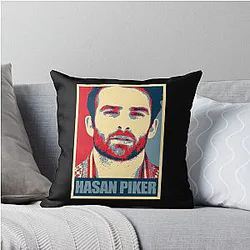 Hasan Piker Hope Throw Pillow