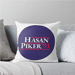 Hasan Piker Throw Pillow