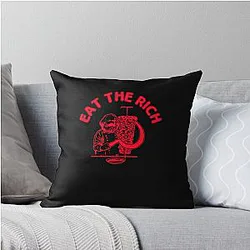 Eat The Rich Doner Kebab Karl Marx Socialist Hasan Piker Throw Pillow