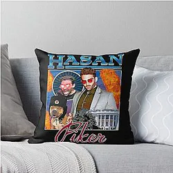 Retro Style Hasan Piker Tubbo Awesome Game Throw Pillow