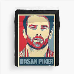 Vintage Hasan Piker Duvet Cover