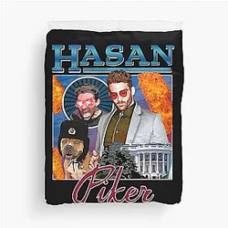 Retro Style Hasan Piker Tubbo Game Duvet Cover