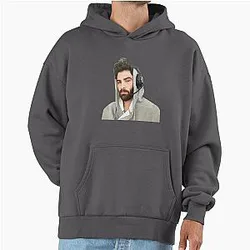 Hasan Piker Wearing Headphone Oversized Hoodie
