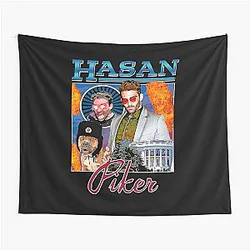 Vintage Hasan Piker Journalist Game Tapestry