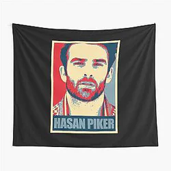Vintage Hasan Piker Journalist Tapestry