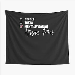 Graphic Mentally Dating Hasan Piker Tapestry