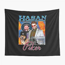 Retro Style Hasan Piker Awesome Game Tapestry