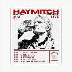 Hunger Games Haymitch Abernathy Vintage Concert Poster Sticker