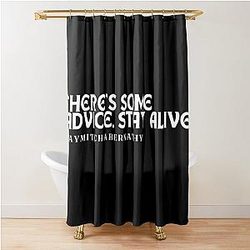 Here's some advice to stay alive. Haymitch Abernathy quotes shower curtain
