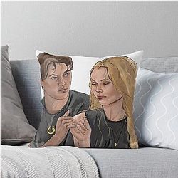 Haymitch Abernathy and Maysilee Donner Throw Pillow