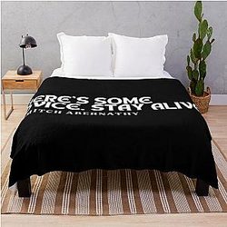 Here's Some Advice. Stay Alive: Haymitch Abernathy Quotes Throw Blanket